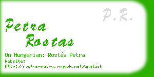 petra rostas business card